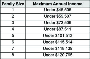 Income Guidelines for the 2024–2025